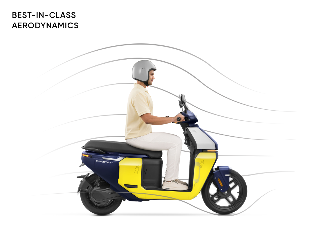 new tvs orbiter ev scooter aerodynamic
