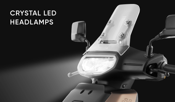 tvs new electric scooty led headlamp