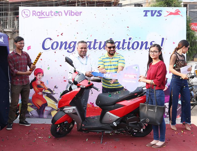 Rakuten Viber and Jagdamba Motors Give away TVS Ntorq125cc Scooter (SPOTLIGHT)