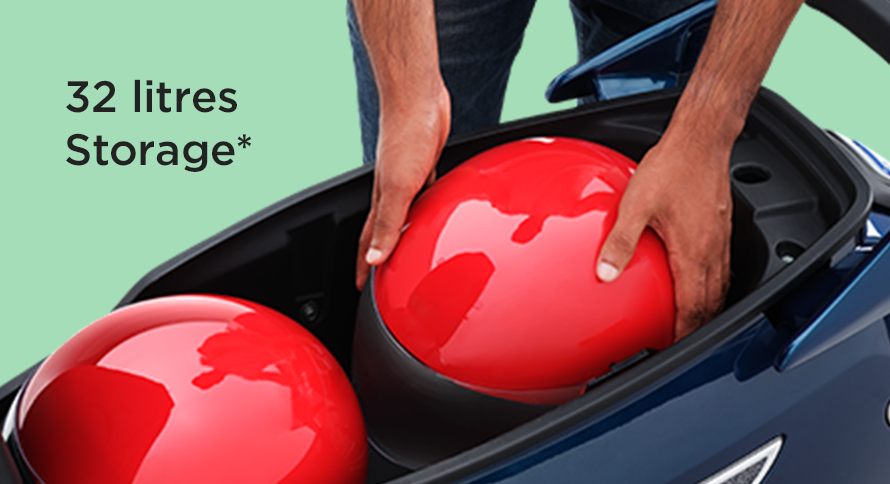 TVS iQube Electric Scooter 32 litres Storage